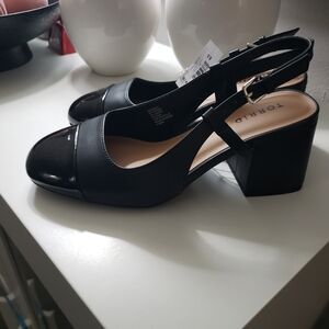 Torrid Black Slingback Block Heels